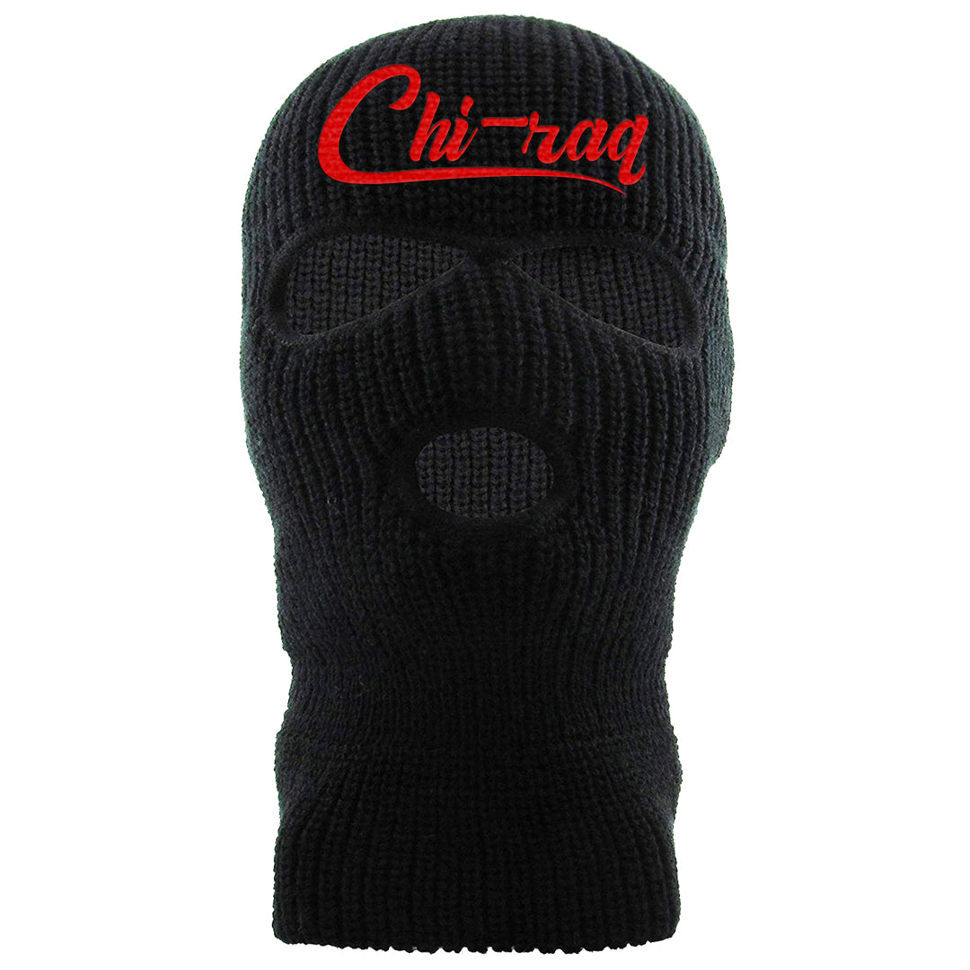 Black White Fire Red Low 1s Ski Mask | Chiraq, Black