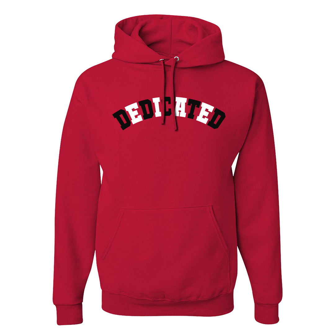 Black White Fire Red Low 1s Hoodie | Dedicated, Red