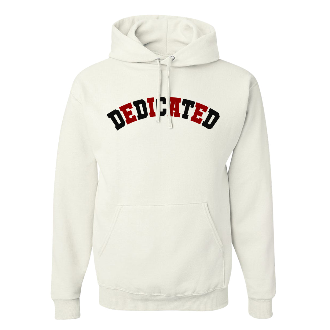 Black White Fire Red Low 1s Hoodie | Dedicated, White