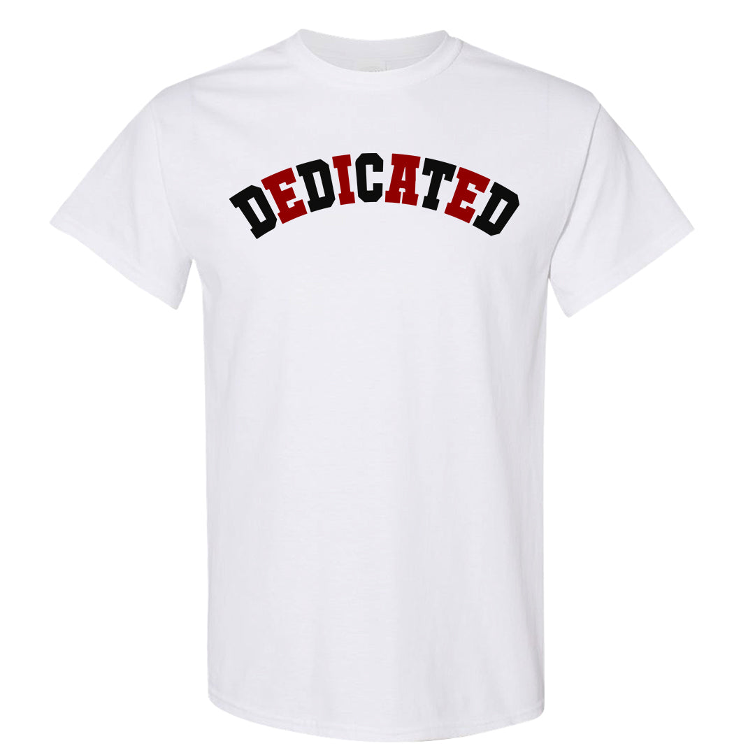 Black White Fire Red Low 1s T Shirt | Dedicated, White