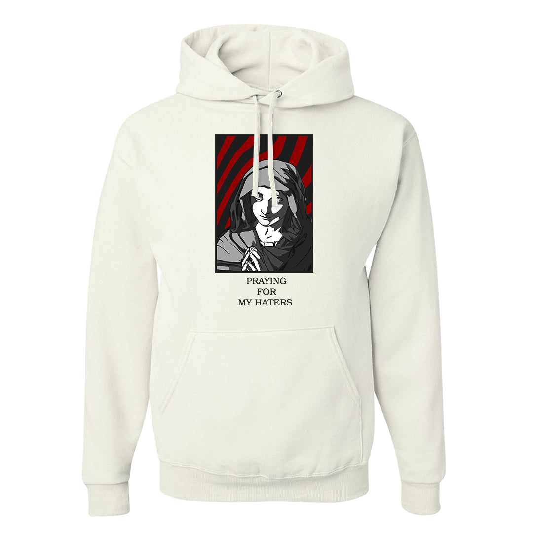 Black White Fire Red Low 1s Hoodie | God  Told Me, White