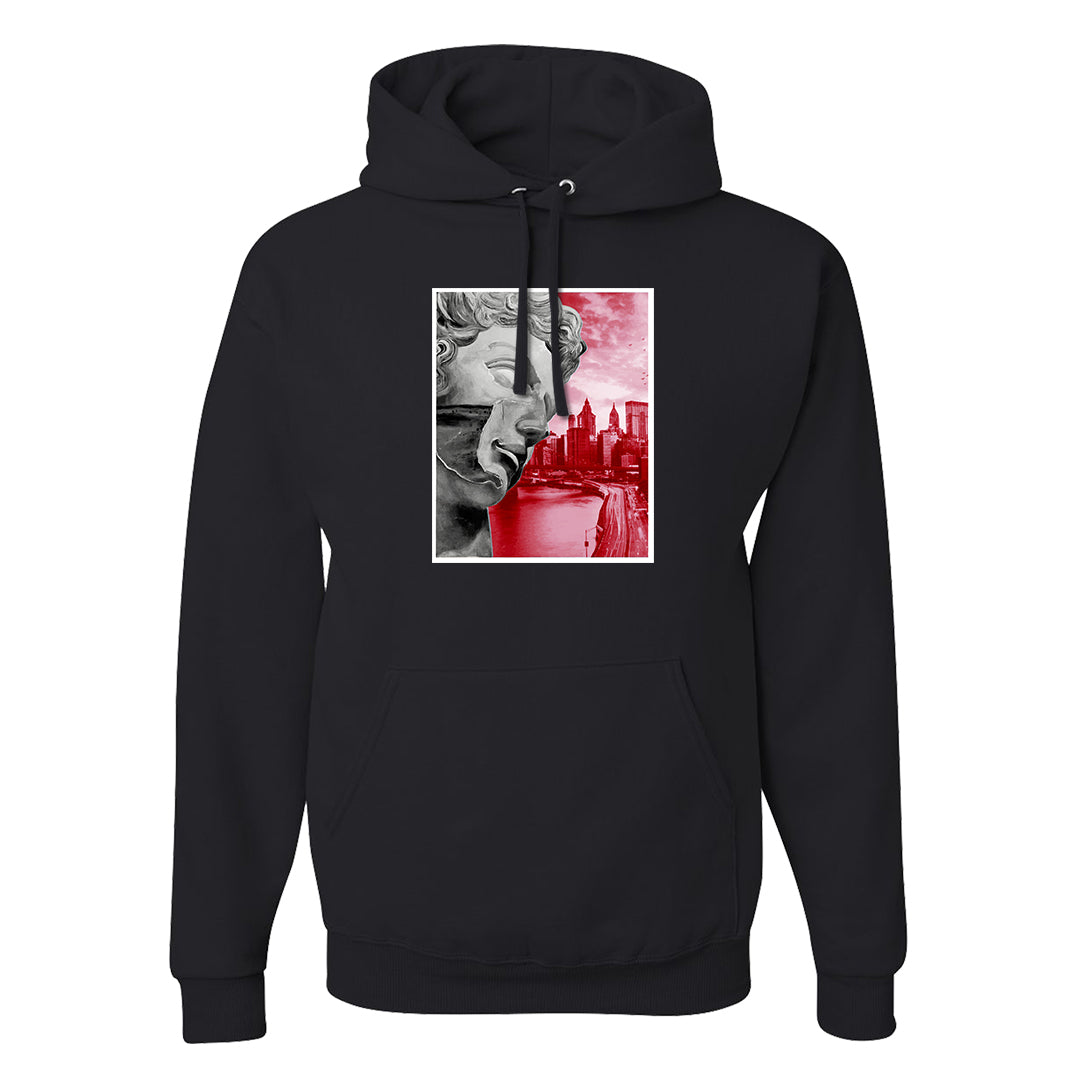 Black White Fire Red Low 1s Hoodie | Miguel, Black