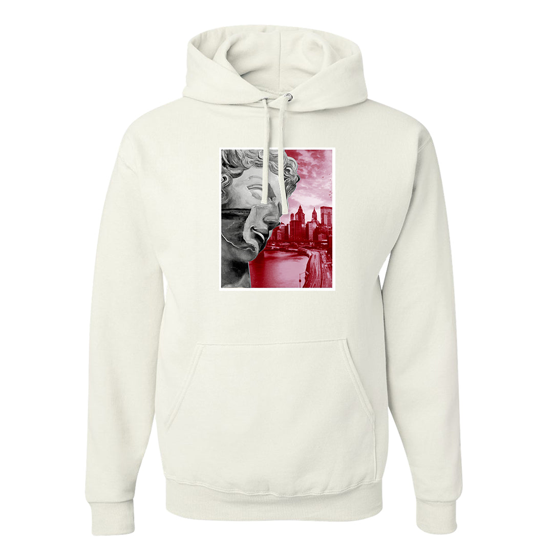 Black White Fire Red Low 1s Hoodie | Miguel, White