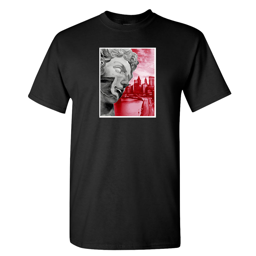 Black White Fire Red Low 1s T Shirt | Miguel, Black