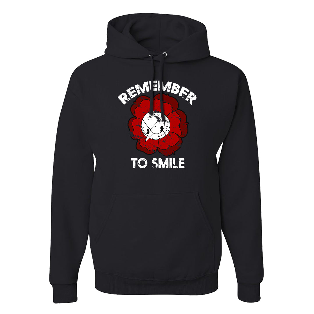 Black White Fire Red Low 1s Hoodie | Remember To Smile, Black