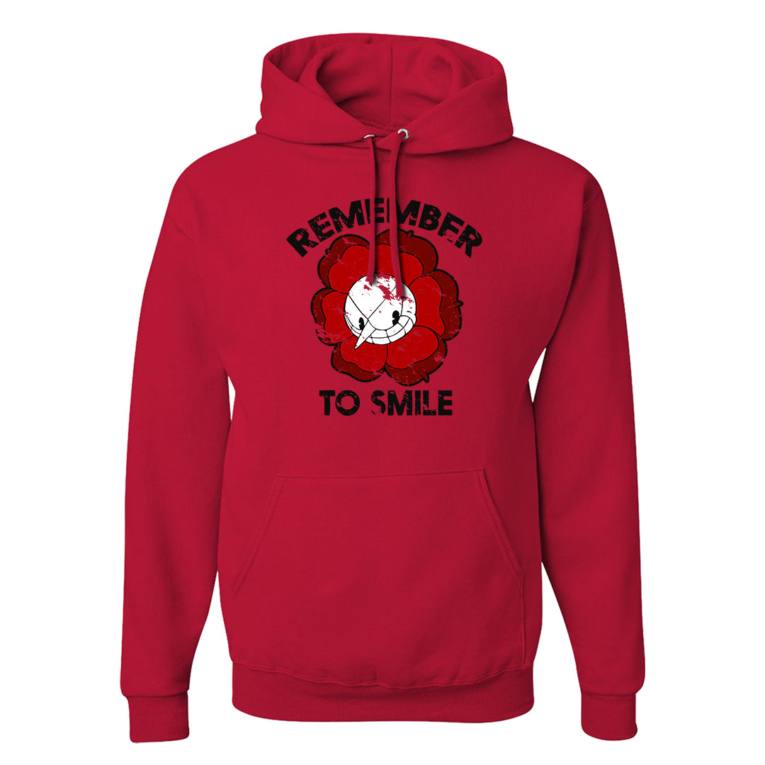 Black White Fire Red Low 1s Hoodie | Remember To Smile, Red