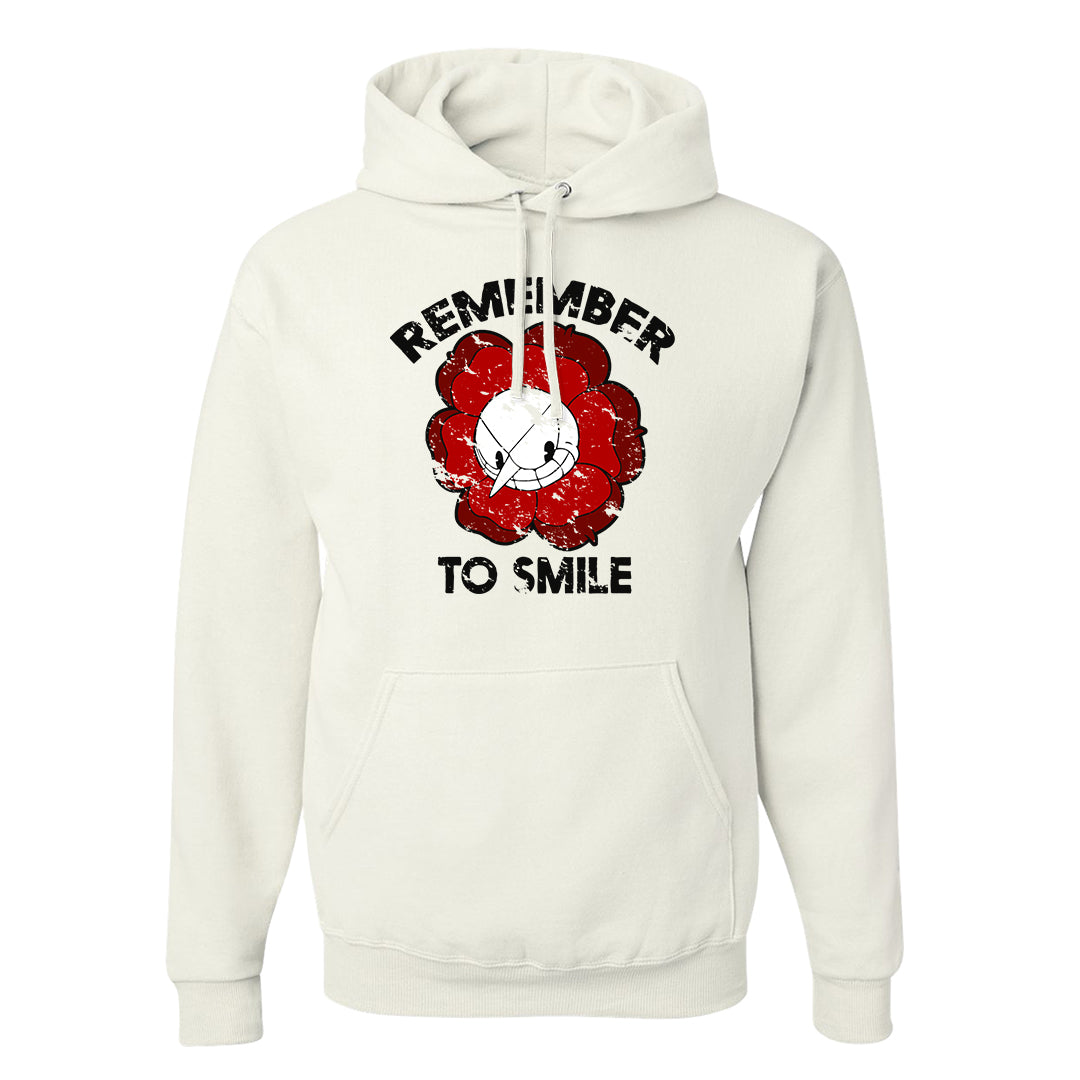 Black White Fire Red Low 1s Hoodie | Remember To Smile, White