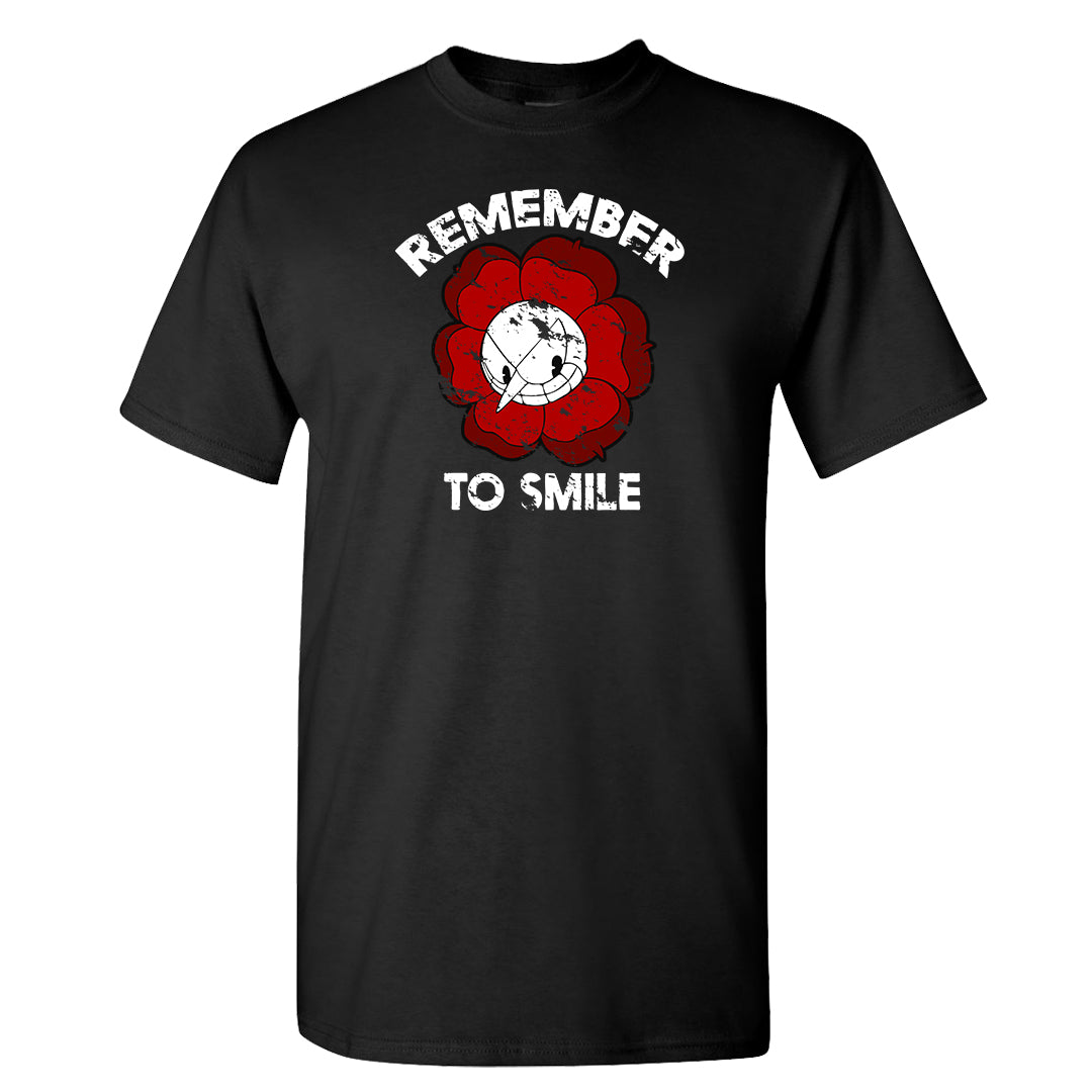 Black White Fire Red Low 1s T Shirt | Remember To Smile, Black