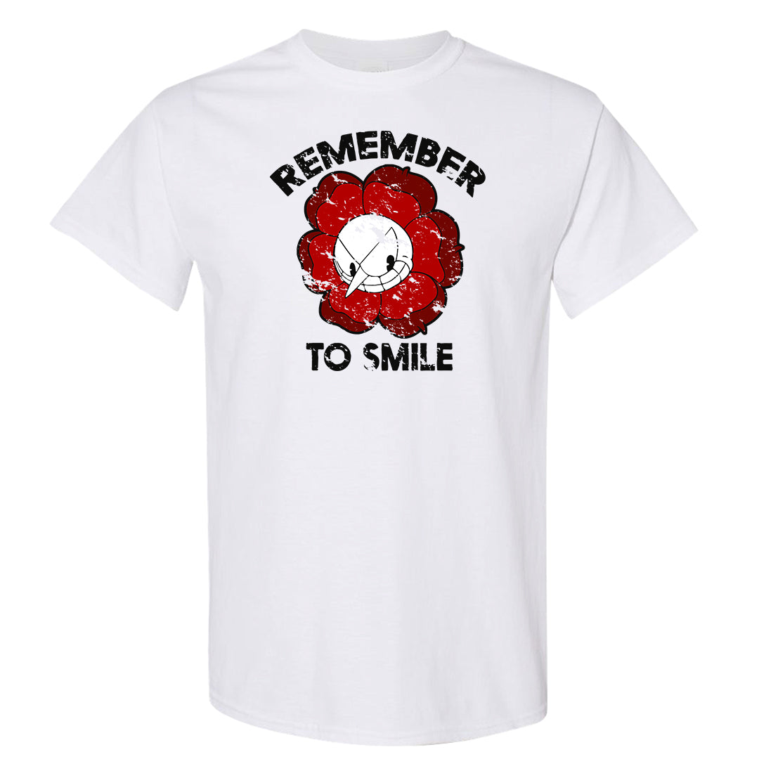 Black White Fire Red Low 1s T Shirt | Remember To Smile, White