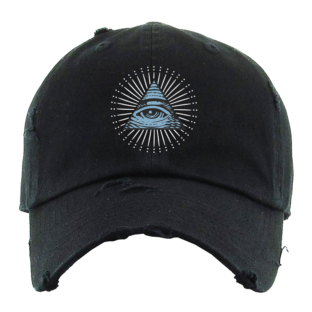 Concord Low 1s Distressed Dad Hat | All Seeing Eye, Black