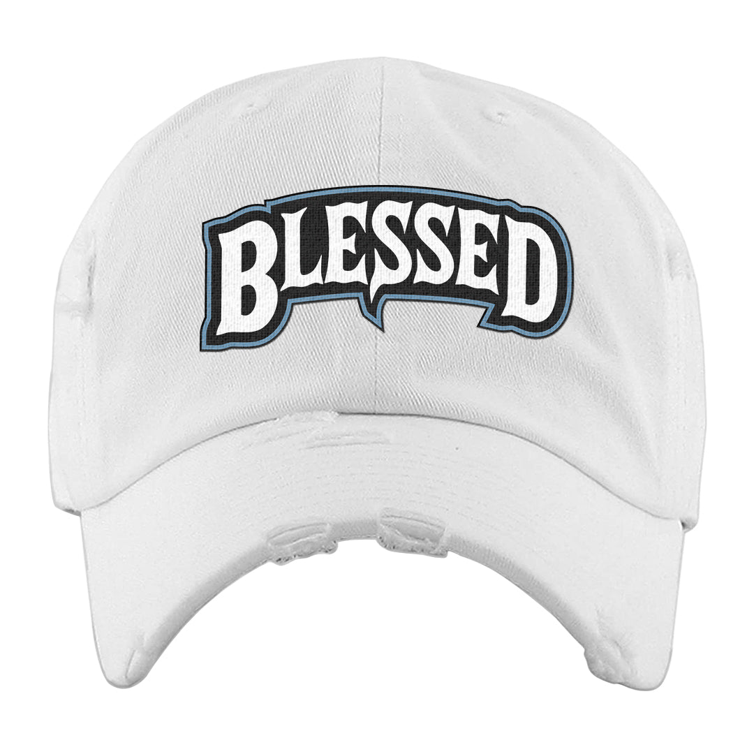 Concord Low 1s Distressed Dad Hat | Blessed Arch, White