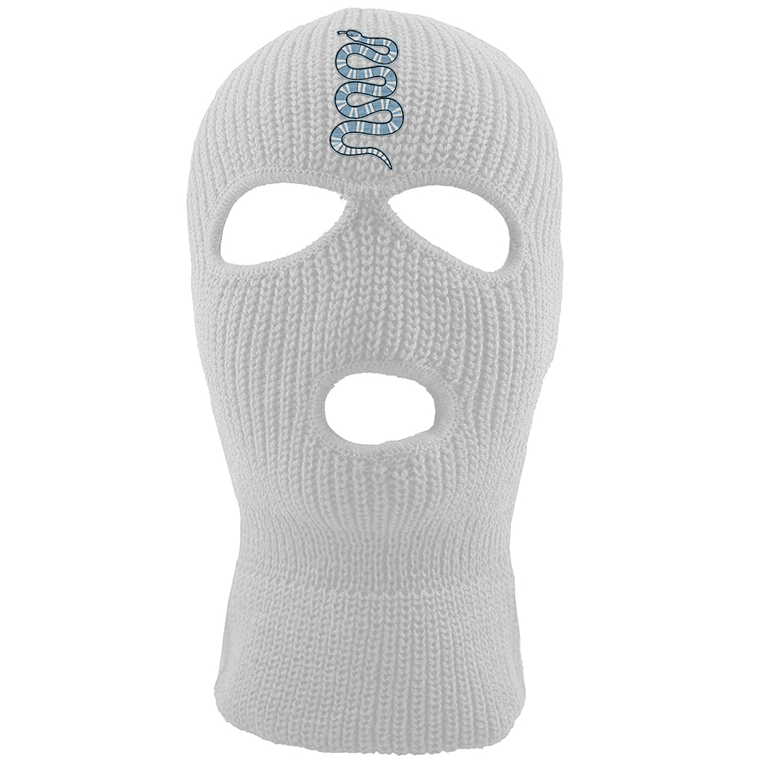 Concord Low 1s Ski Mask | Coiled Snake, White