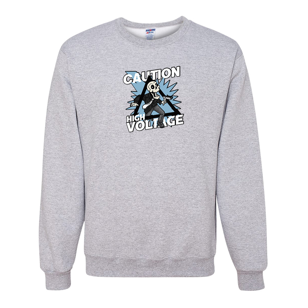 Concord Low 1s Crewneck Sweatshirt | Caution High Voltage, Ash