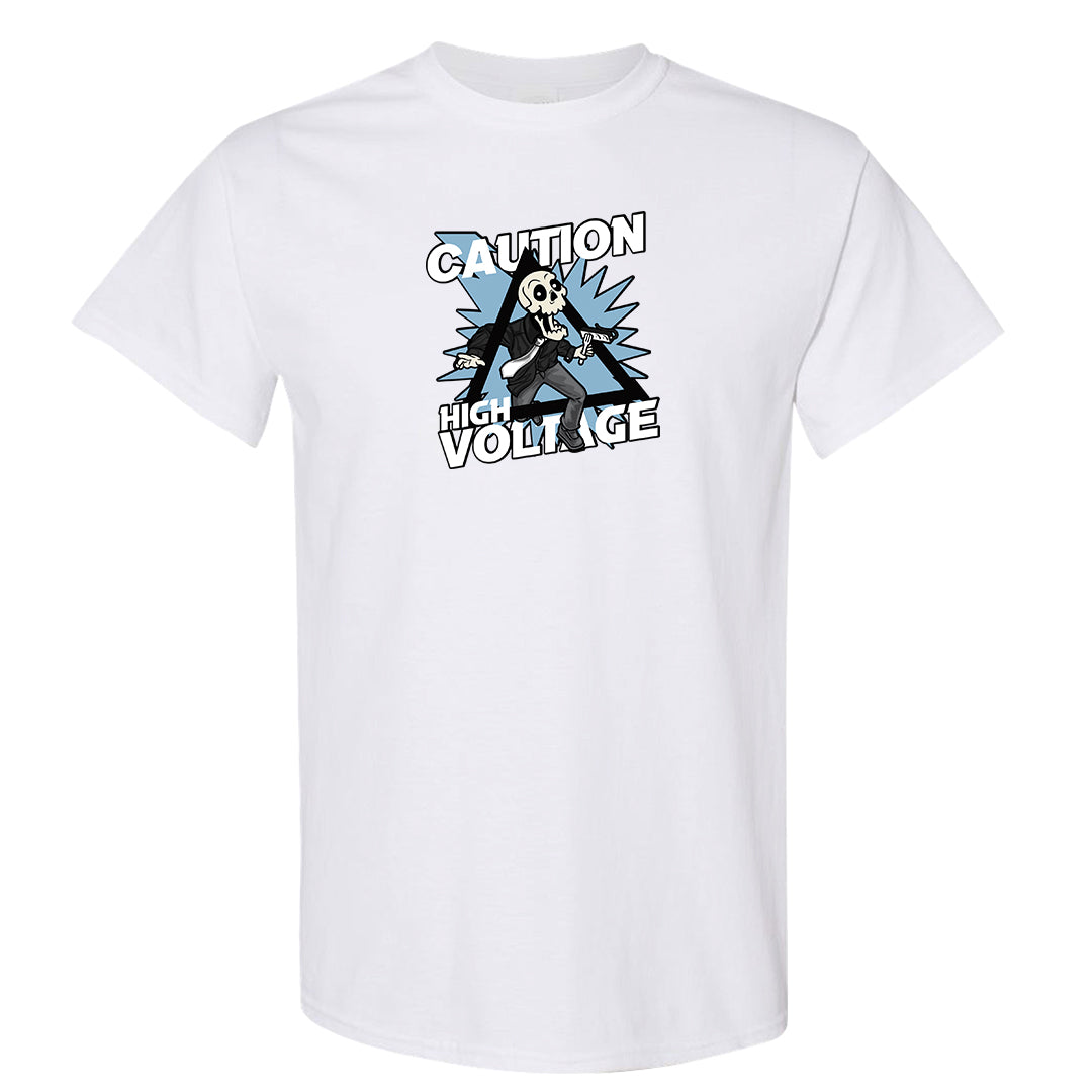 Concord Low 1s T Shirt | Caution High Voltage, White