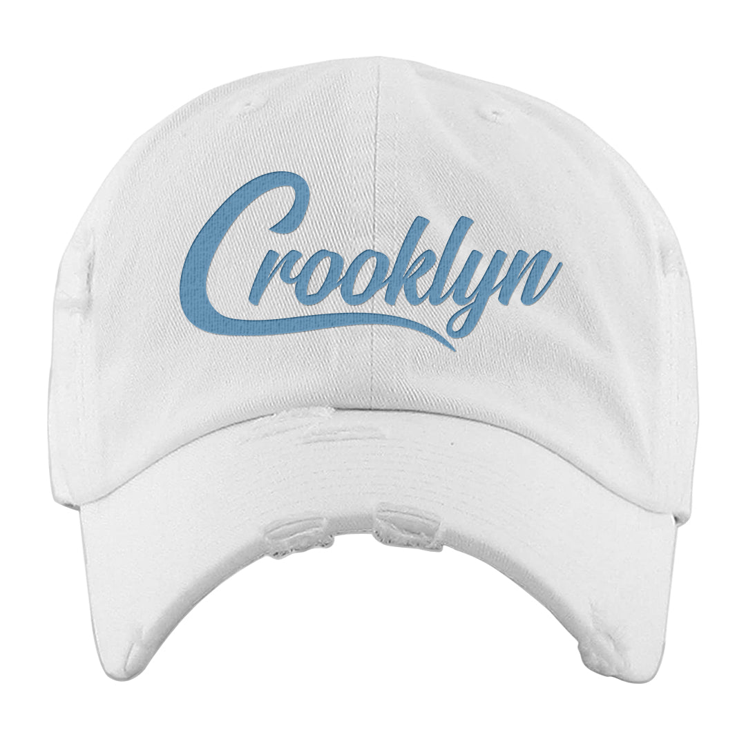 Concord Low 1s Distressed Dad Hat | Crooklyn, White