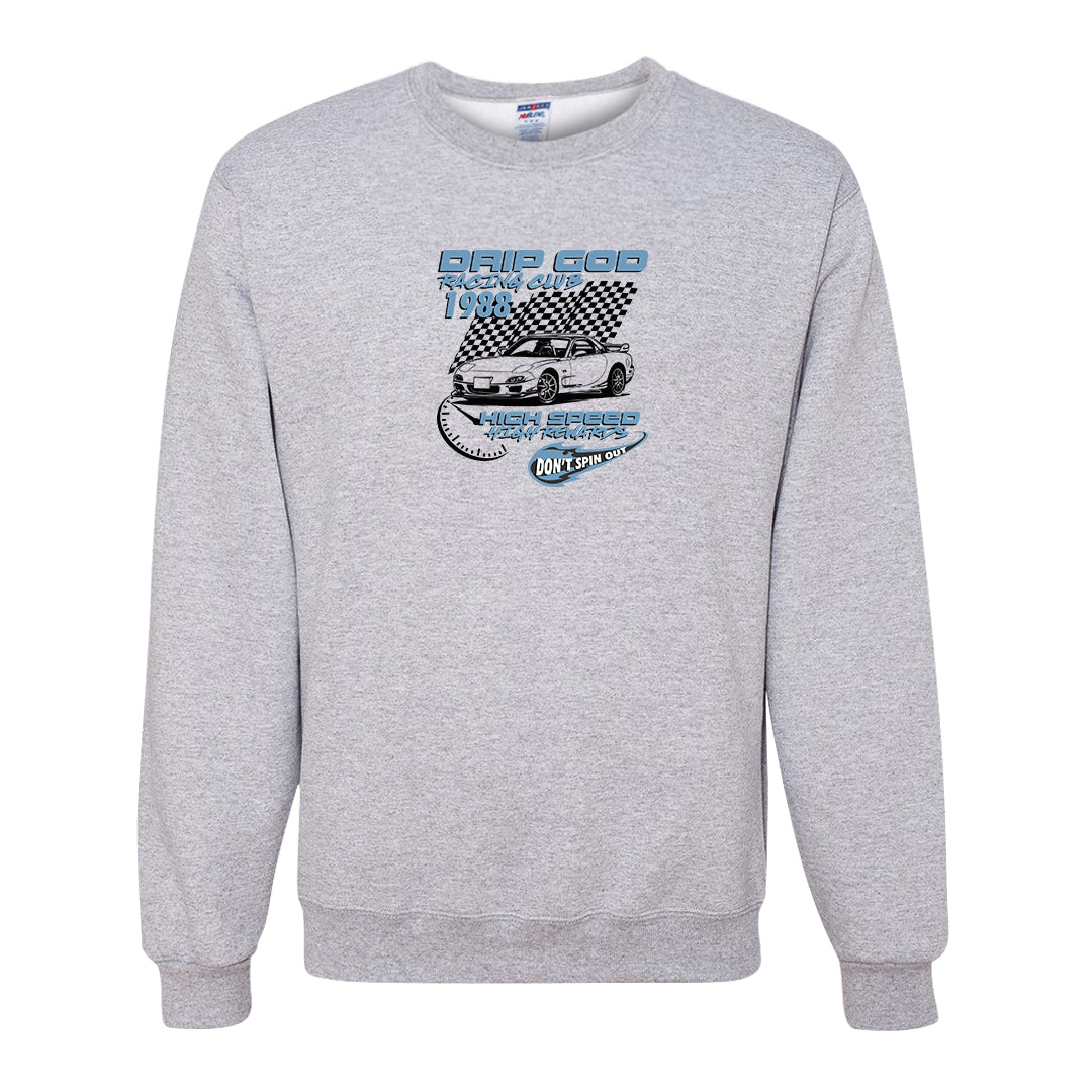 Concord Low 1s Crewneck Sweatshirt | Drip God Racing Club, Ash