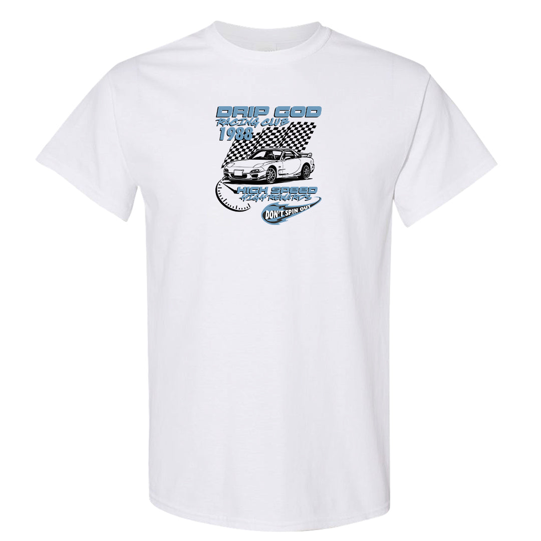 Concord Low 1s T Shirt | Drip God Racing Club, White