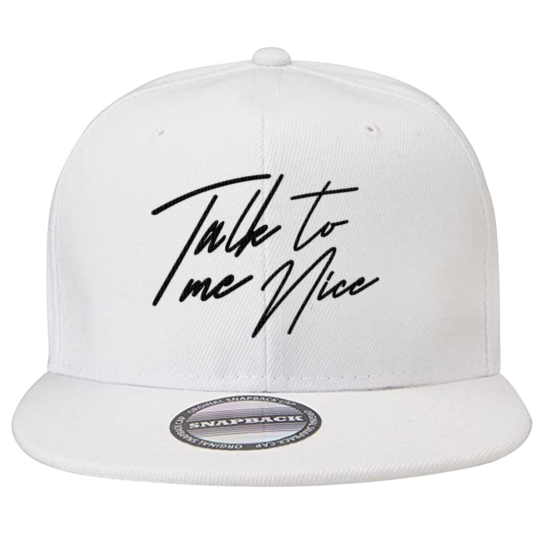 Concord Low 1s Snapback Hat | Talk To Me Nice, White