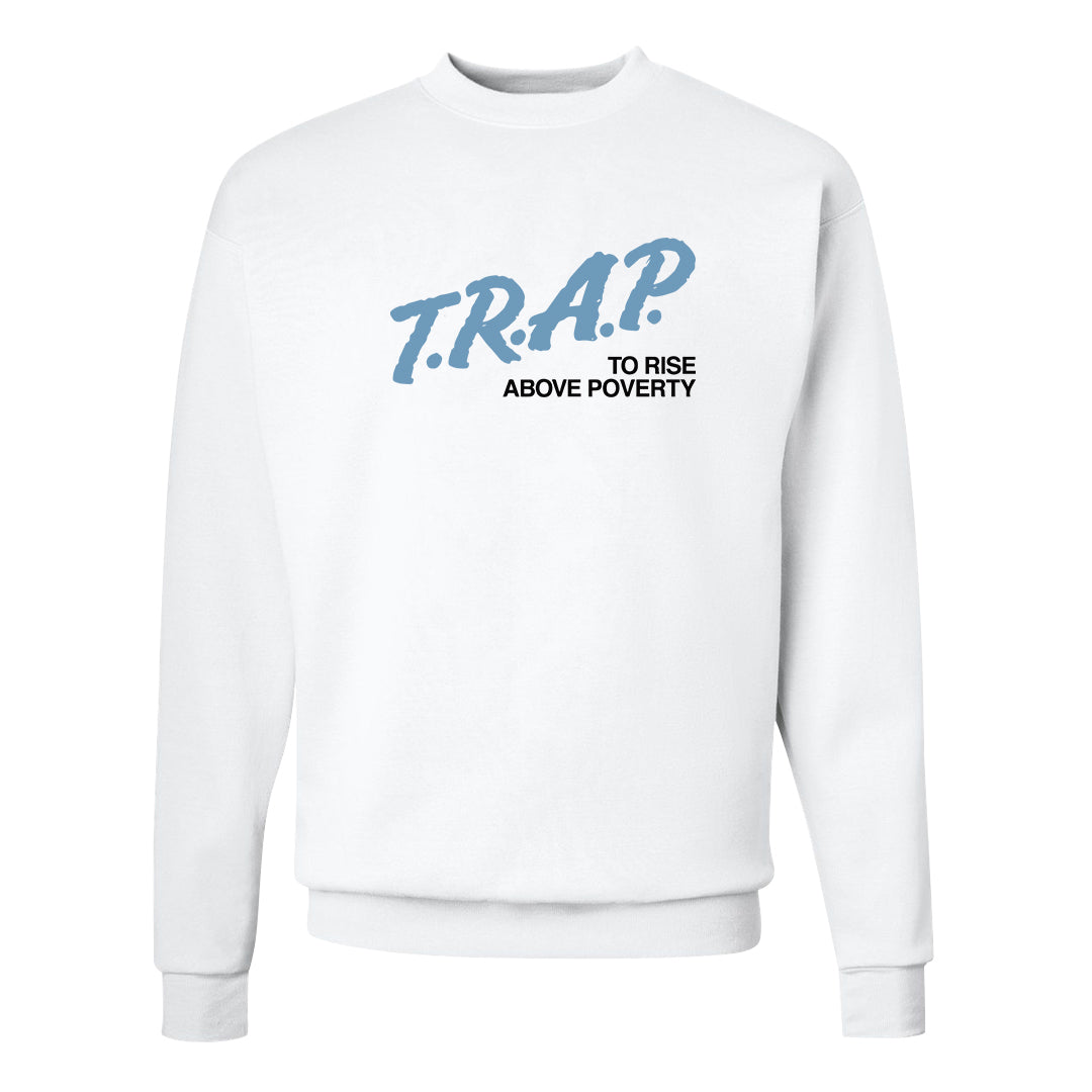 Concord Low 1s Crewneck Sweatshirt | Trap To Rise Above Poverty, White