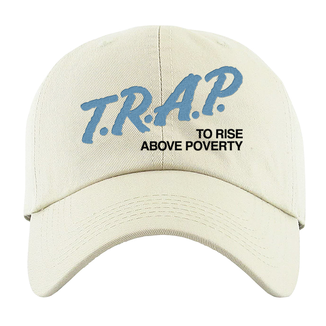 Concord Low 1s Dad Hat | Trap To Rise Above Poverty, White