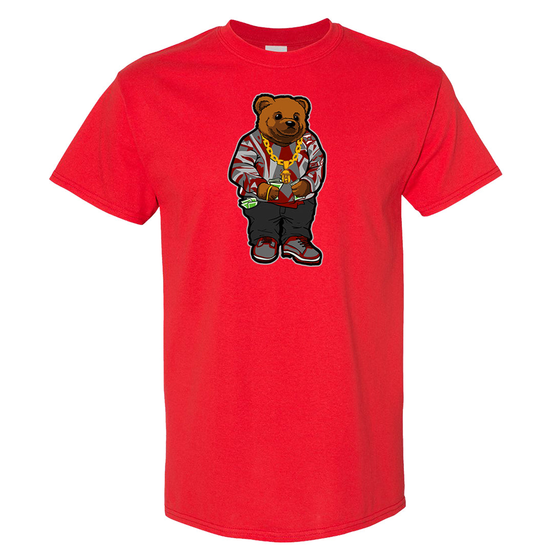 Dark Grey Varsity Red Low 1s T Shirt | Sweater Bear, Red