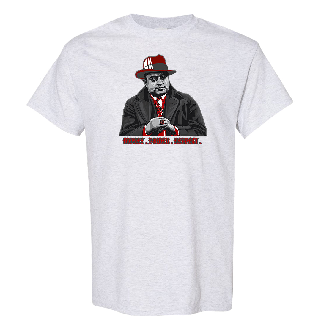 Dark Grey Varsity Red Low 1s T Shirt | Capone Illustration, Ash