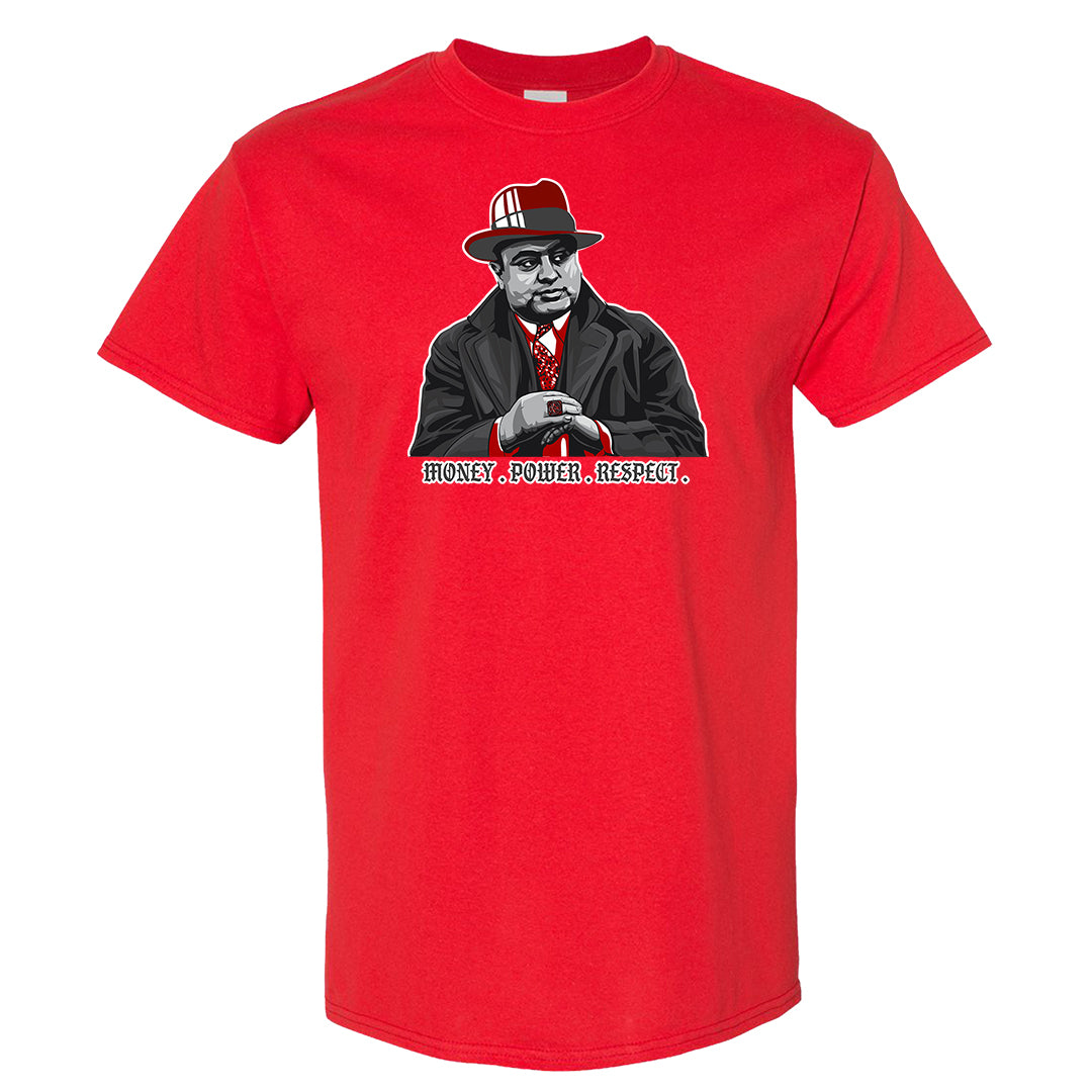 Dark Grey Varsity Red Low 1s T Shirt | Capone Illustration, Red