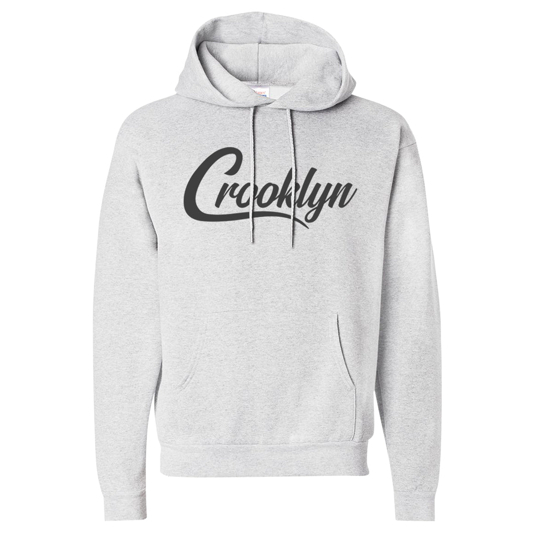 Dark Grey Varsity Red Low 1s Hoodie | Crooklyn, Ash