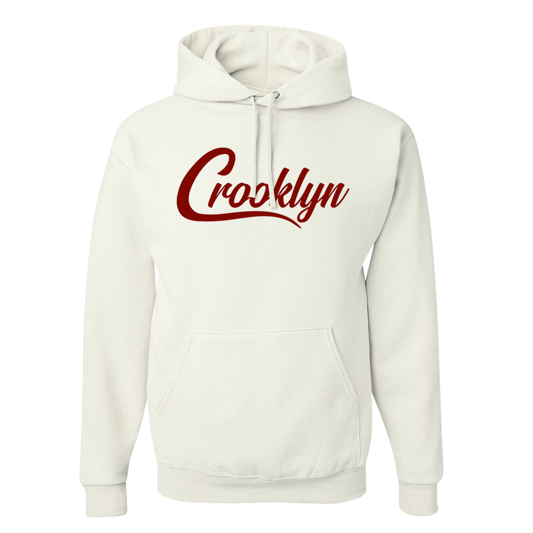 Dark Grey Varsity Red Low 1s Hoodie | Crooklyn, White