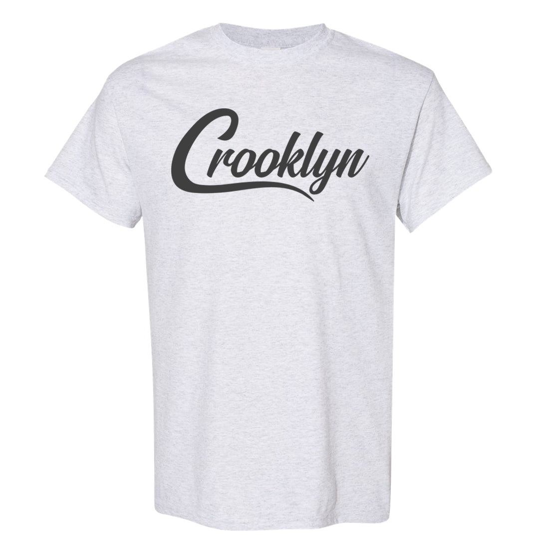 Dark Grey Varsity Red Low 1s T Shirt | Crooklyn, Ash