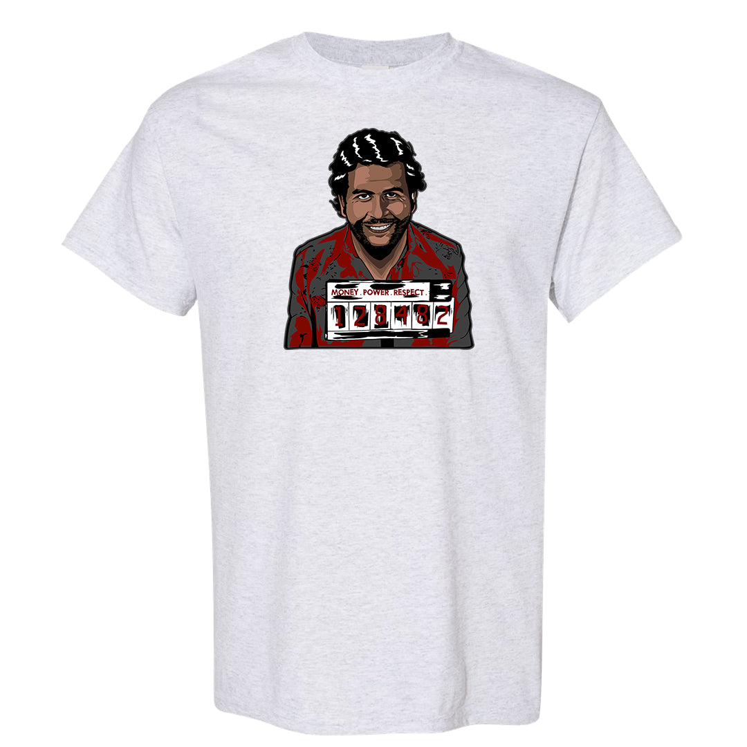 Dark Grey Varsity Red Low 1s T Shirt | Escobar Illustration, Ash