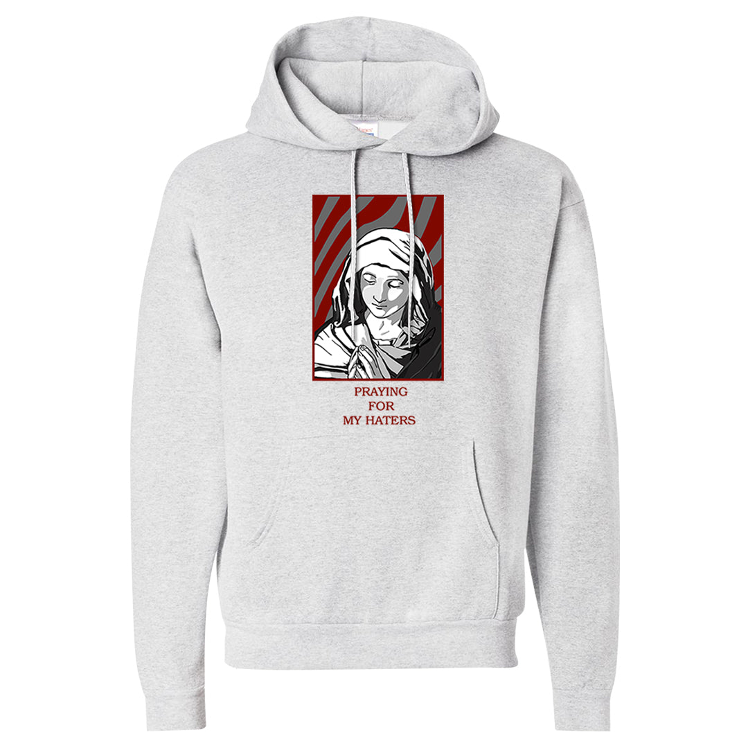 Dark Grey Varsity Red Low 1s Hoodie | God Told Me, Ash