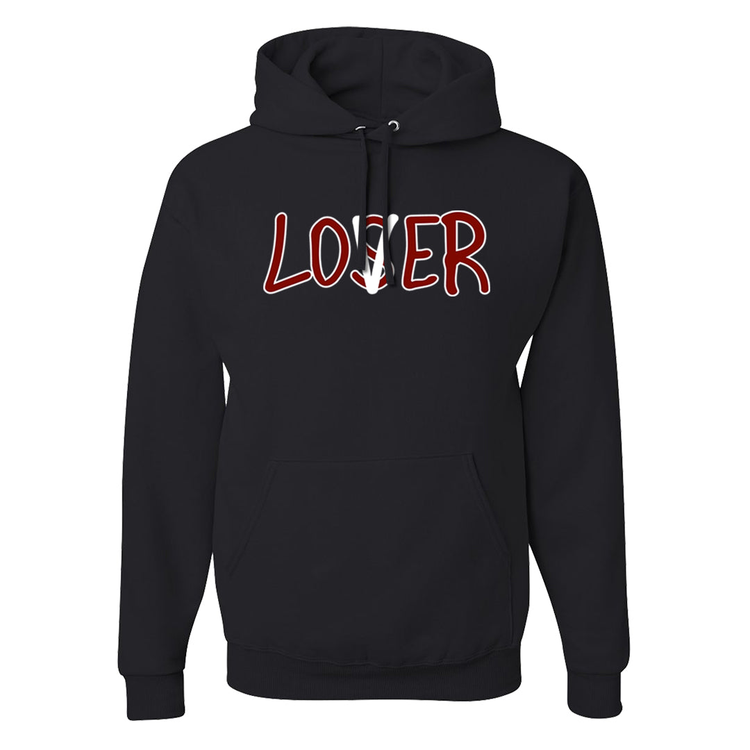 Dark Grey Varsity Red Low 1s Hoodie | Lover, Black