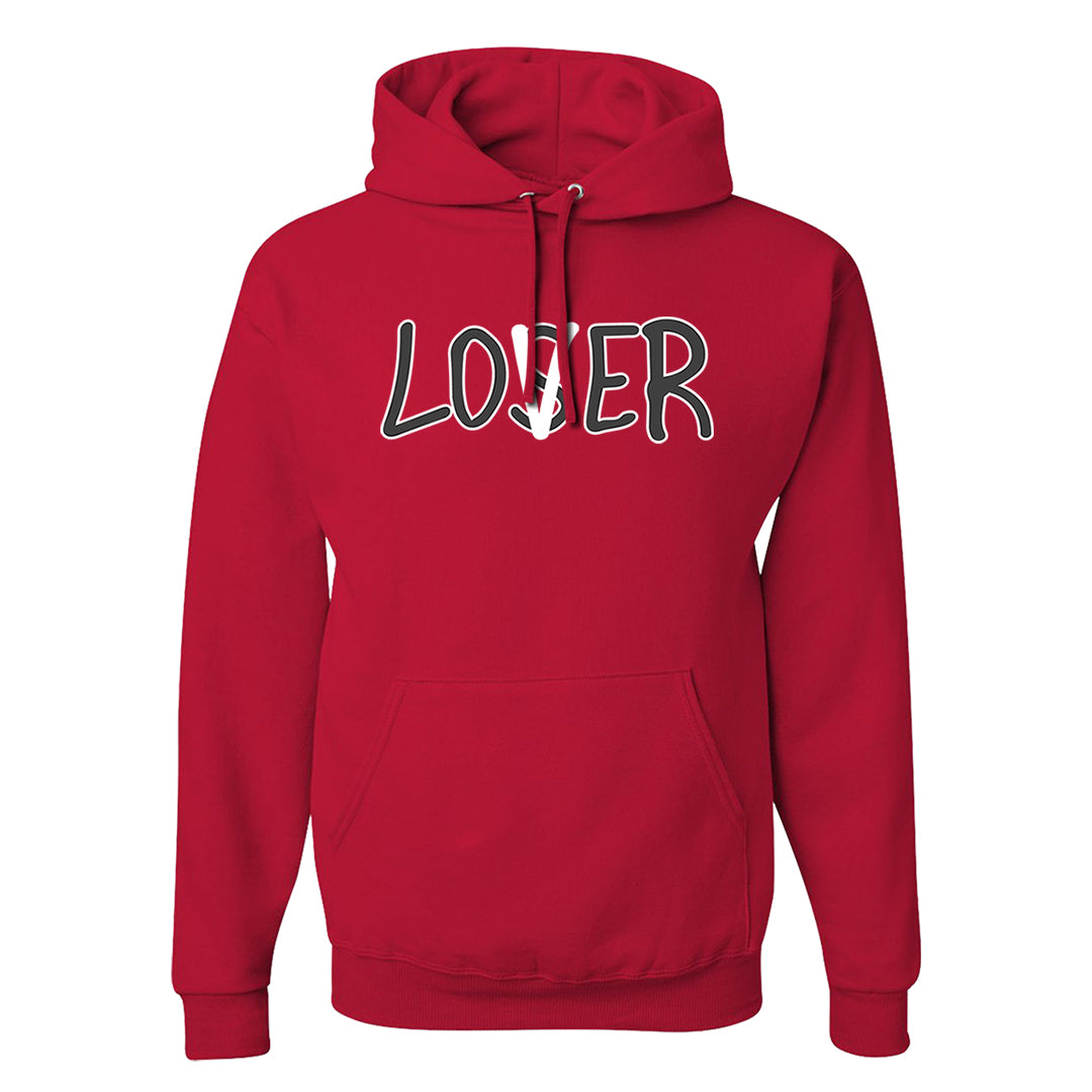 Dark Grey Varsity Red Low 1s Hoodie | Lover, Red