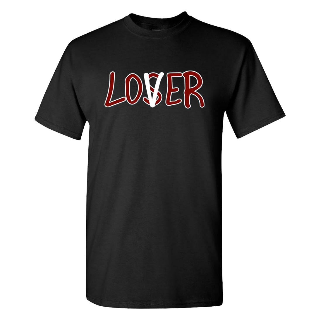 Dark Grey Varsity Red Low 1s T Shirt | Lover, Black