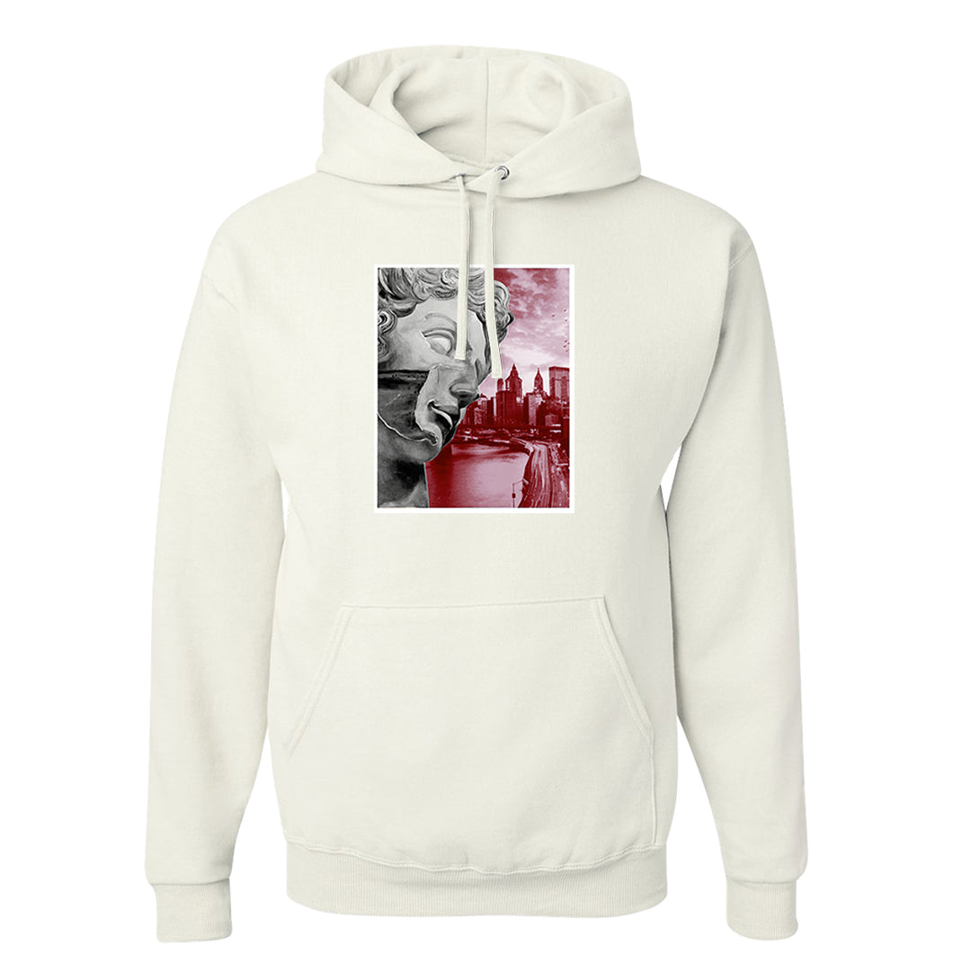 Dark Grey Varsity Red Low 1s Hoodie | Miguel, White