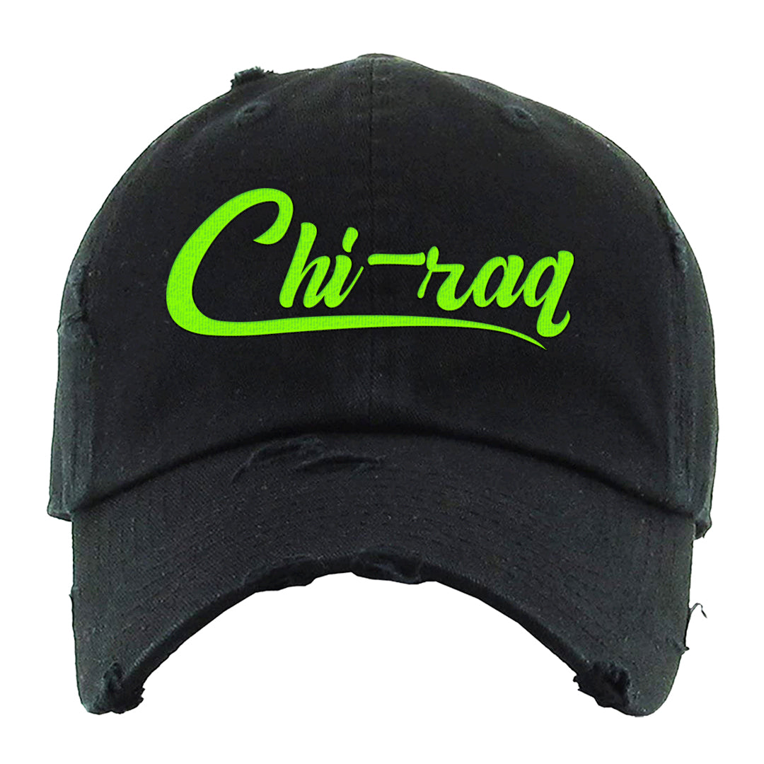 Golf Black Toe Low 1s Distressed Dad Hat | Chiraq, Black