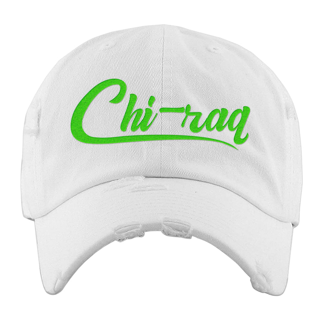 Golf Black Toe Low 1s Distressed Dad Hat | Chiraq, White