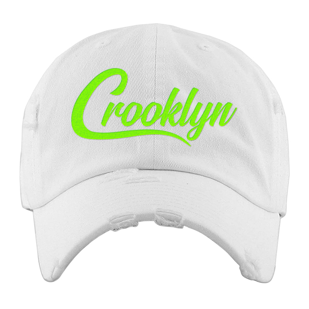 Golf Black Toe Low 1s Distressed Dad Hat | Crooklyn, White