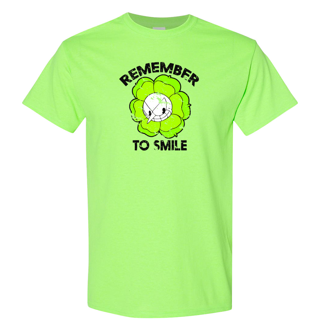 Golf Black Toe Low 1s T Shirt | Remember To Smile, Neon Green