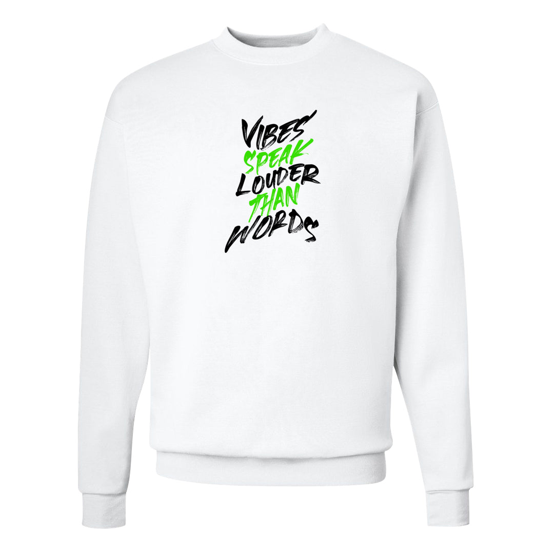 Golf Black Toe Low 1s Crewneck Sweatshirt | Vibes Speak Louder Than Words, White