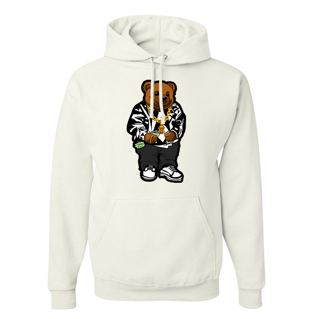 Homage Split Black White Low 1s Hoodie | Sweater Bear, White