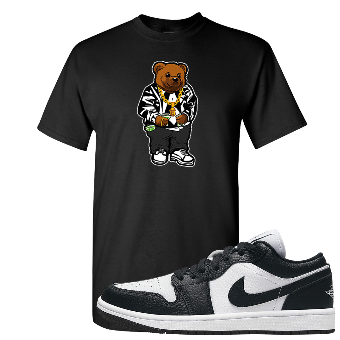 Homage Split Black White Low 1s T Shirt | Sweater Bear, Black