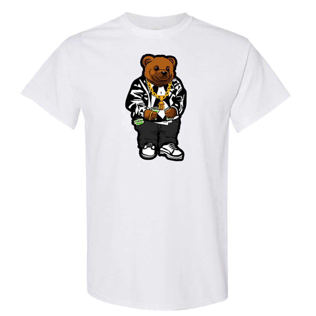 Homage Split Black White Low 1s T Shirt | Sweater Bear, White