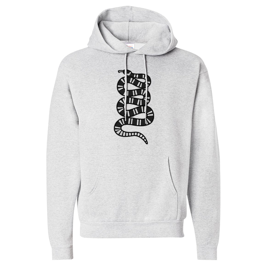 Homage Split Black White Low 1s Hoodie | Coiled Snake, Ash