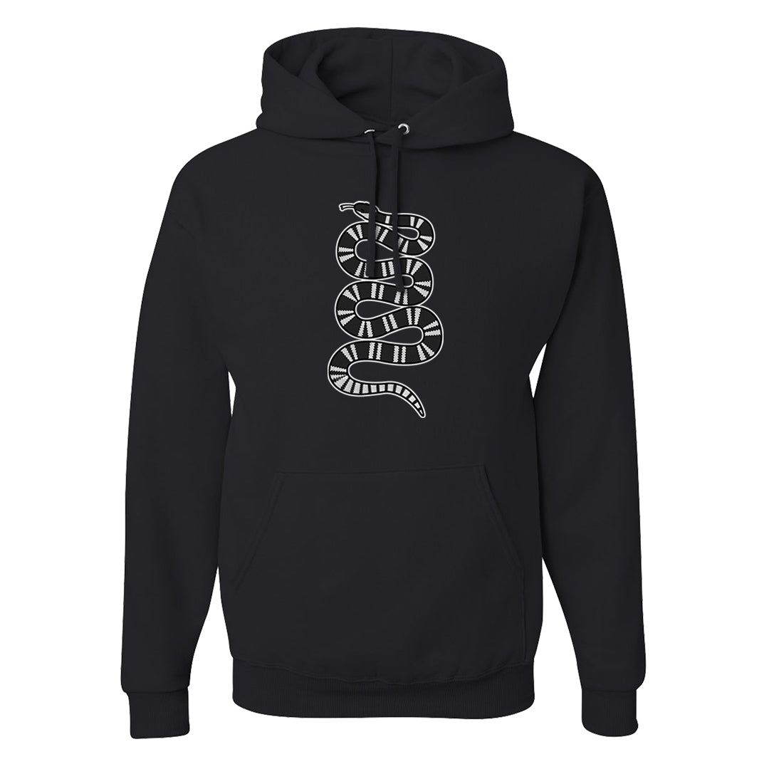 Homage Split Black White Low 1s Hoodie | Coiled Snake, Black