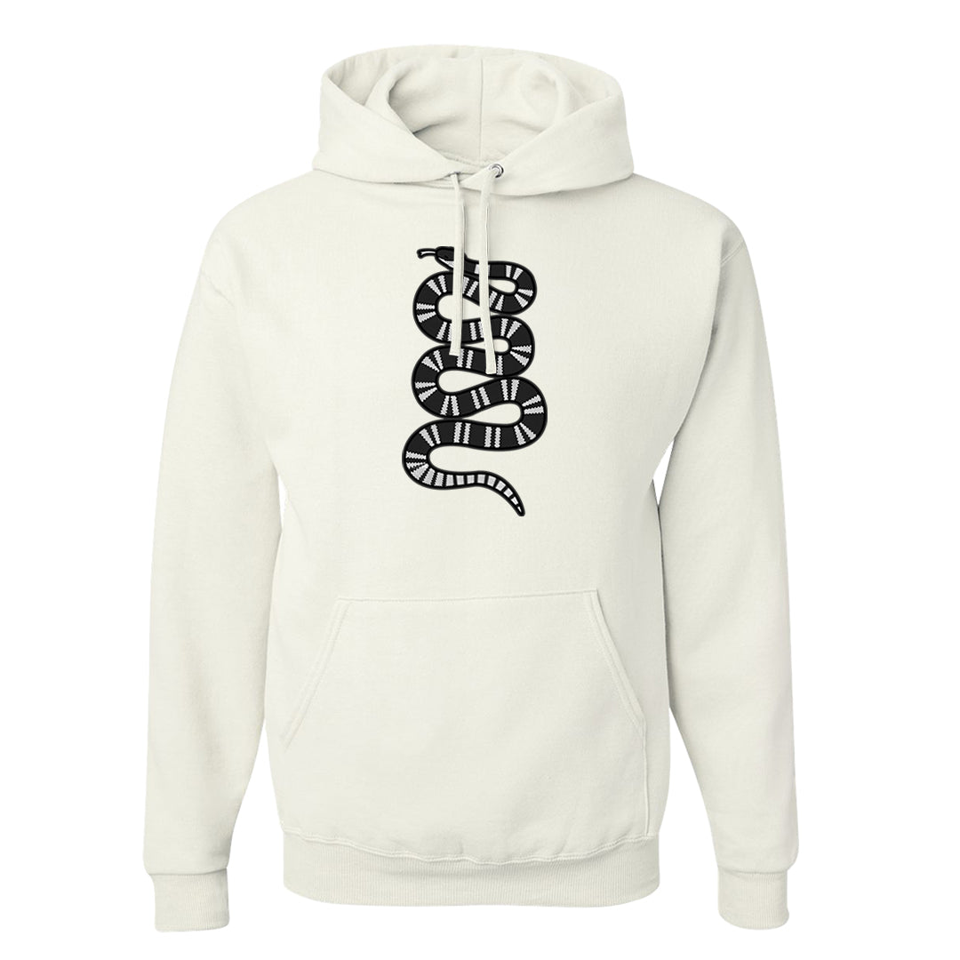 Homage Split Black White Low 1s Hoodie | Coiled Snake, White