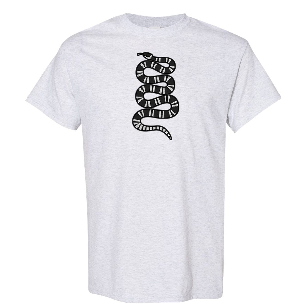 Homage Split Black White Low 1s T Shirt | Coiled Snake, Ash