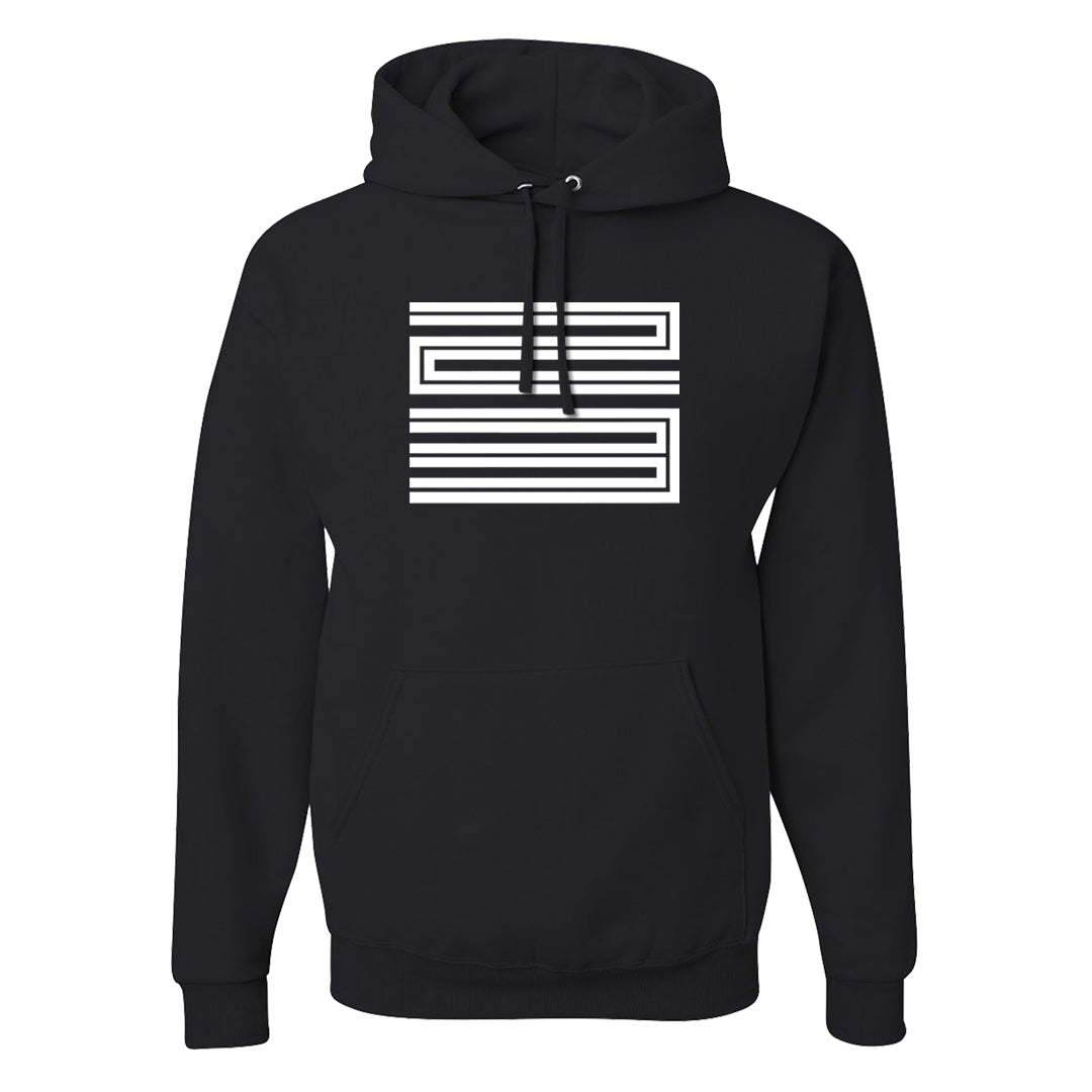 Homage Split Black White Low 1s Hoodie | Double Line 23, Black