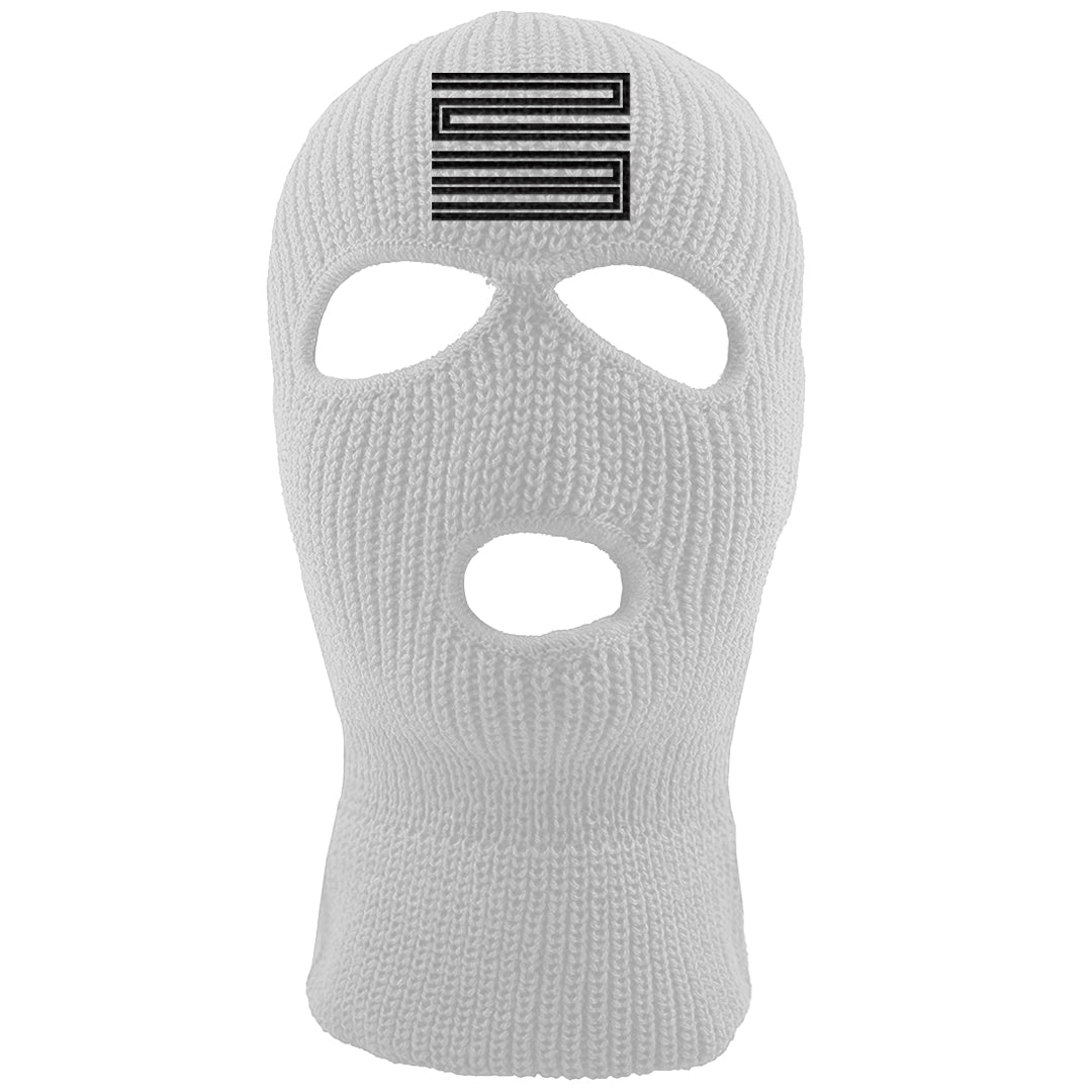 Homage Split Black White Low 1s Ski Mask | Double Line 23, White